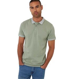 Threadbare Mens Shandy Nocturnal Polo Shirt / Sage